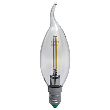 lampadina led colpo di vento e14 4w luce naturale 4000k ecoman vetro trasparente