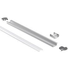 profilo in alluminio da incasso oleh per strisce led 2mt gealed piccolo grigio