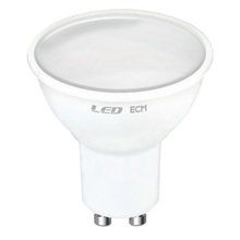 lampadina led dicroica gu10 6w luce naturale 4000k ecoman vetro ghiaccio