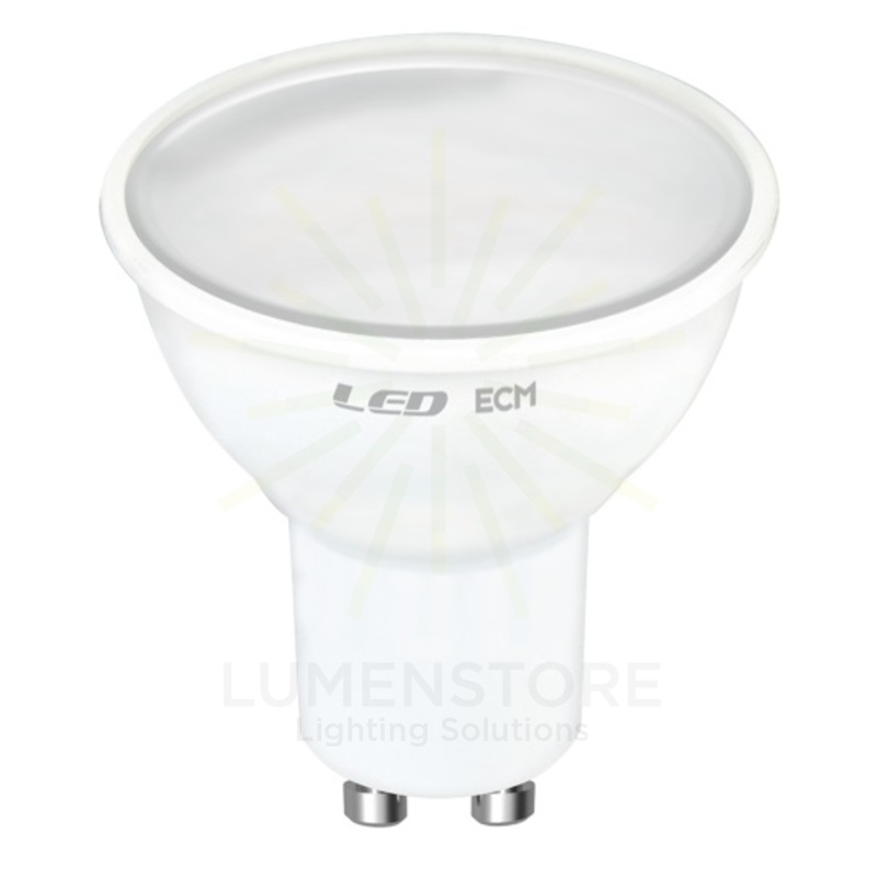 lampadina led dicroica gu10 6w luce naturale 4000k ecoman vetro ghiaccio