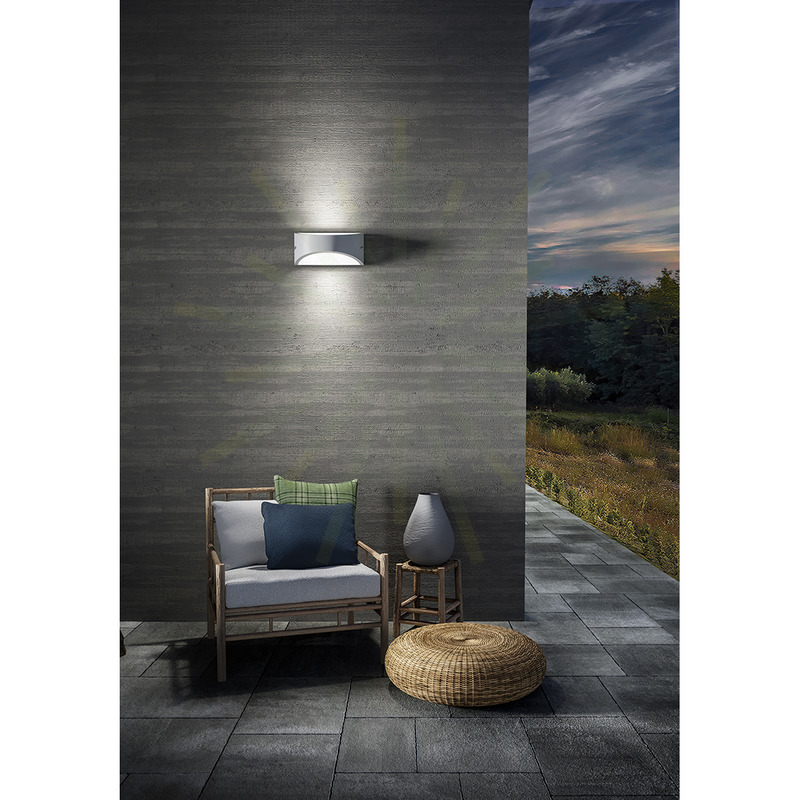 applique lien 10w luce naturale 4000k gealed marrone ip54