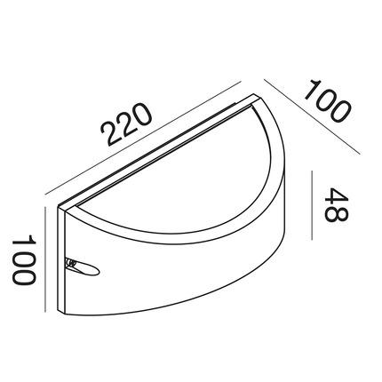 applique lien 10w luce naturale 4000k gealed bianco ip54