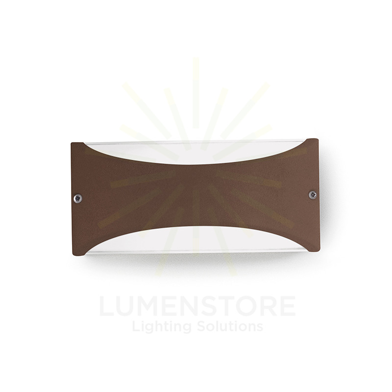 applique lien 10w luce naturale 4000k gealed marrone ip54