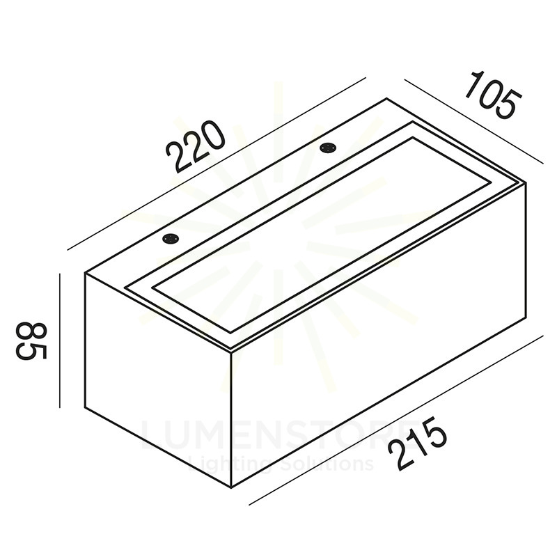 applique ruhm 15w luce naturale 4000k gealed antracite ip65