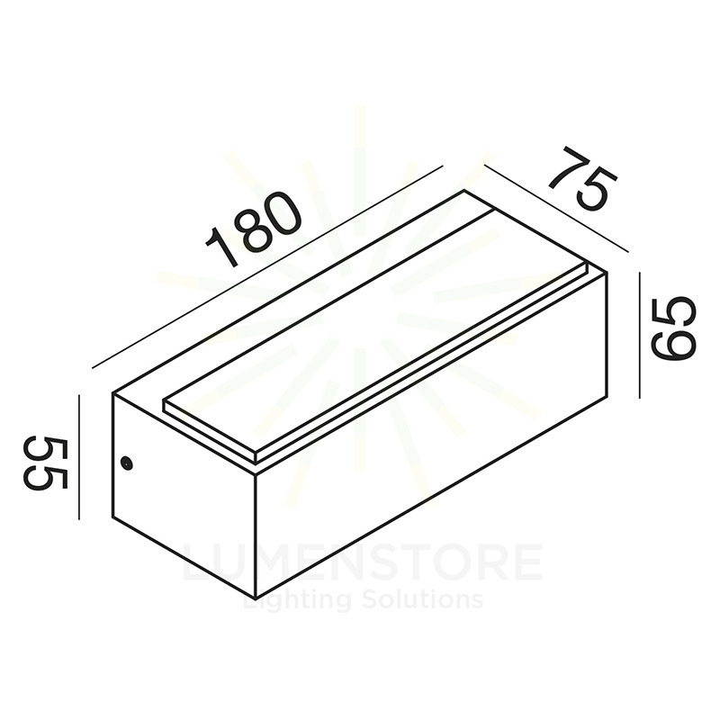 applique nox 10w luce naturale 4000k gealed piccolo bianco ip65