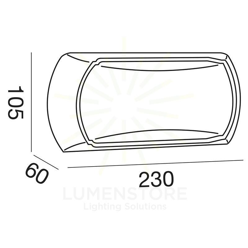 plafoniera nut 12w luce naturale 4000k gealed antracite ip65