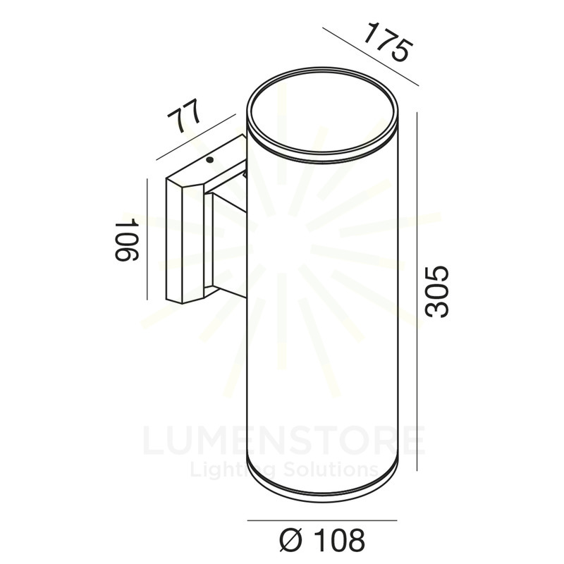 applique amon-rb e27 gealed ruggine ip65 grande