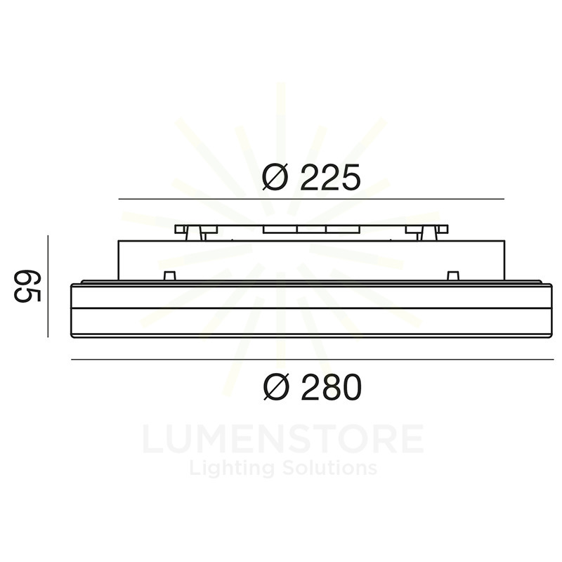 plafoniera alba-r 18w luce naturale 4000k gealed piccolo ip66