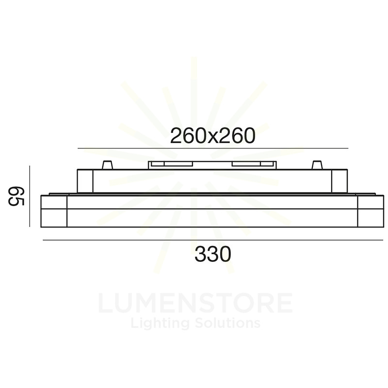 plafoniera alba-q 30w luce naturale 4000k gealed grande ip66