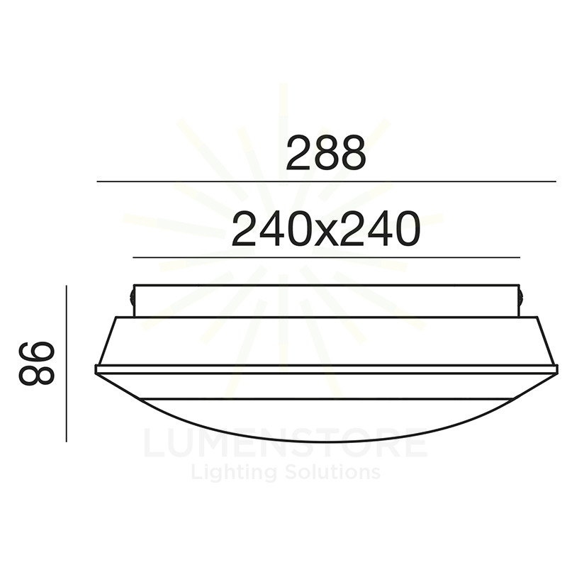 plafoniera sidhe 18w luce naturale 4000k gealed grigio ip66