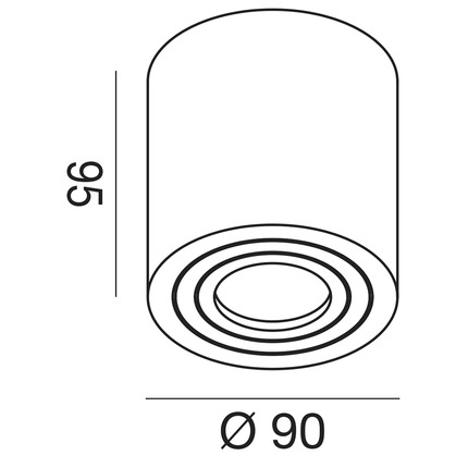 plafoniera sulis-r gu10 gealed bianco ip65