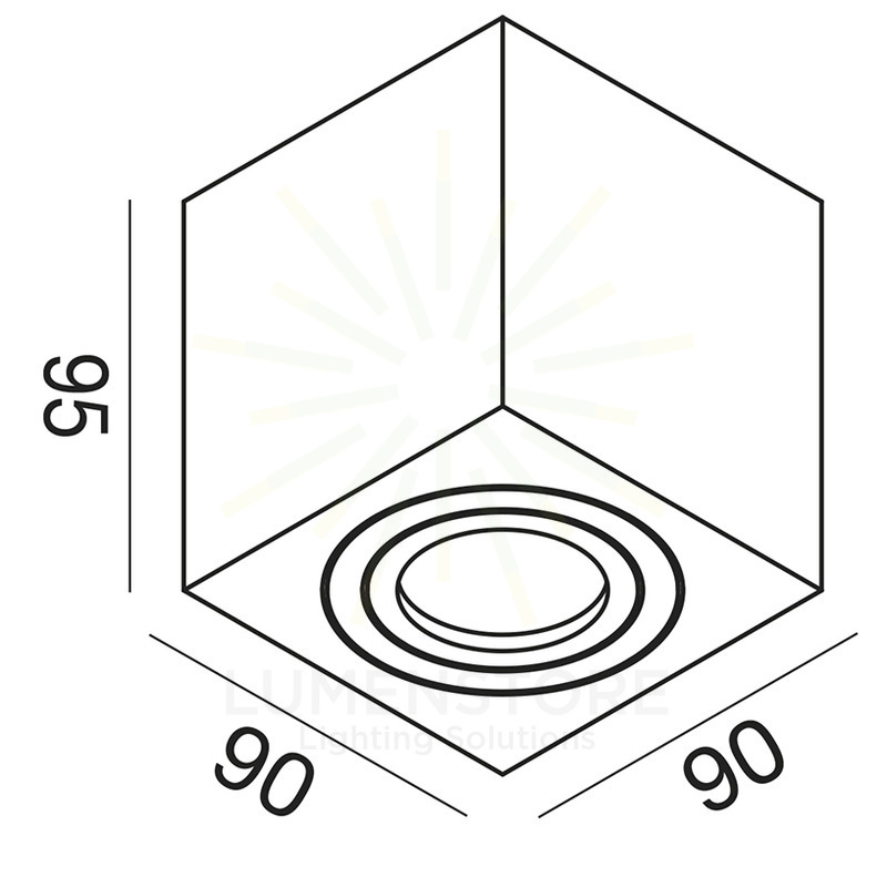 plafoniera sulis-q gu10 gealed bianco ip65