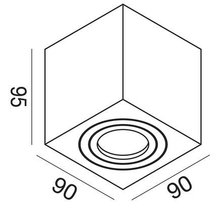 plafoniera sulis-q gu10 gealed antracite ip65