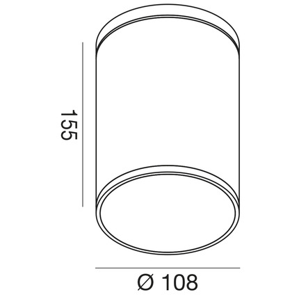 plafoniera amon-r e27 gealed antracite ip65