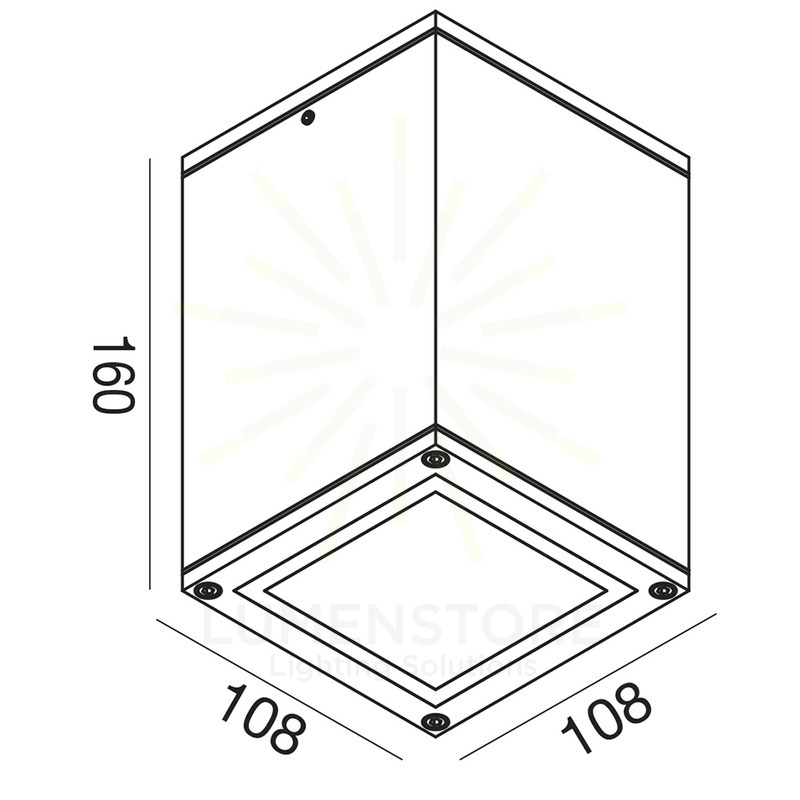 plafoniera amon-q e27 gealed ruggine ip65