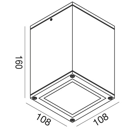 plafoniera amon-q e27 gealed antracite ip65