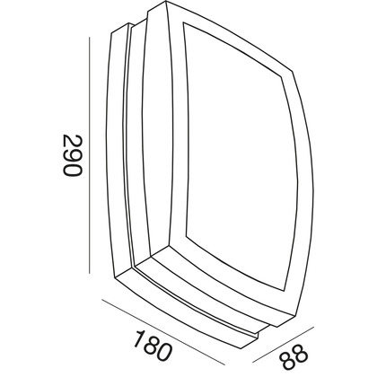 plafoniera ura-q e27 gealed marrone ip54