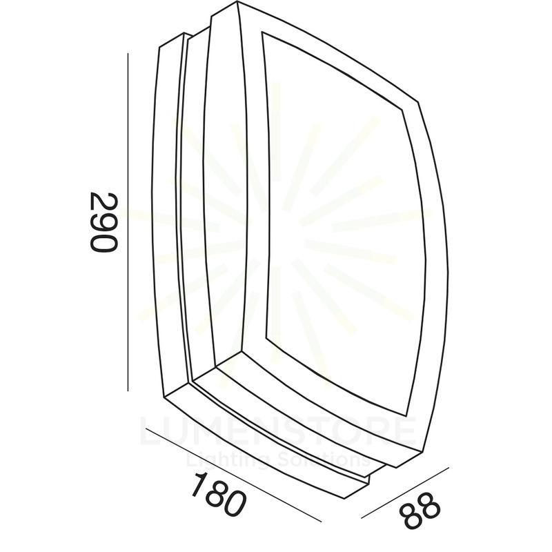 plafoniera ura-q e27 gealed bianco ip54