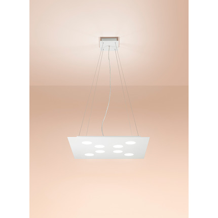 lampadario flet 10 x gx53 affralux bianco quadrato grande