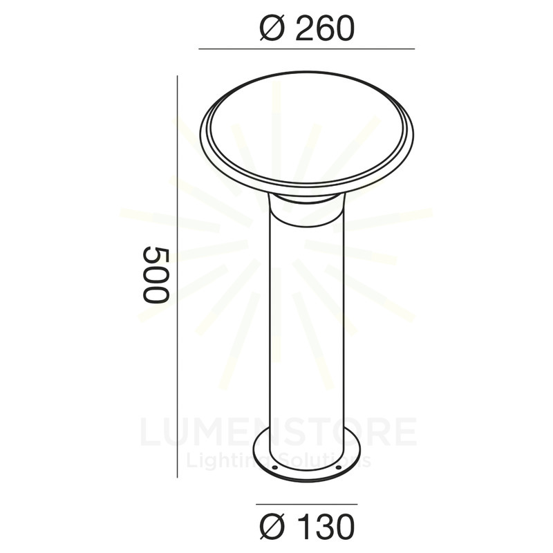 paletto leo e27 gealed piccolo antracite ip44