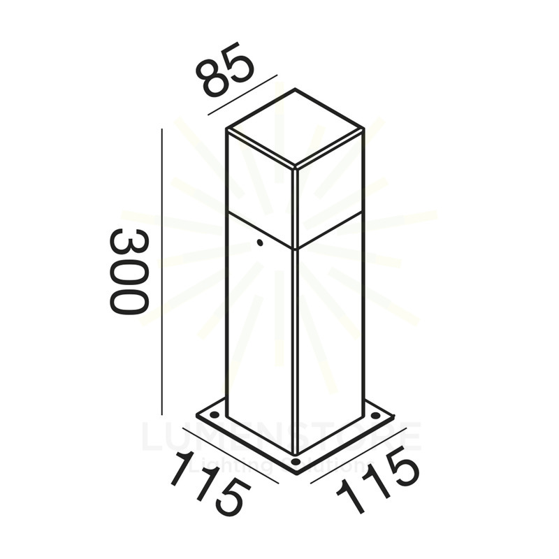 paletto aditi e27 gealed piccolo antracite ip44