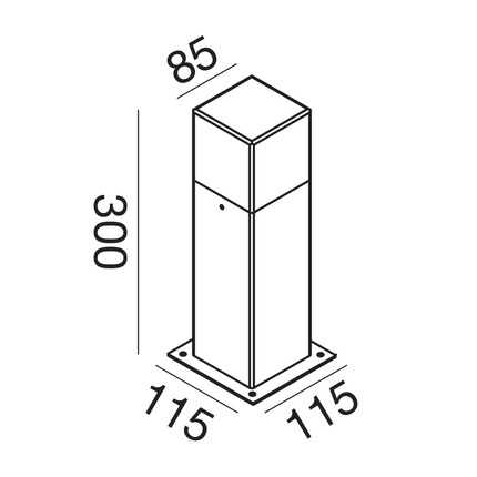 paletto aditi e27 gealed piccolo ruggine ip44