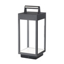 lampada da tavolo queen 5w luce naturale 4000k gealed antracite ip54 batteria