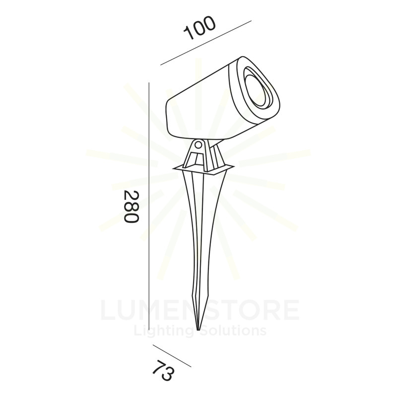 proiettore jupiter 7w luce naturale 4000k gealed ip65