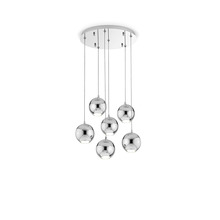 lampadario bol diodi sfera 18w luce calda 3000k affralux 6 luci