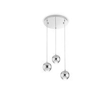 lampadario bol diodi sfera 9w luce calda 3000k affralux 3 luci