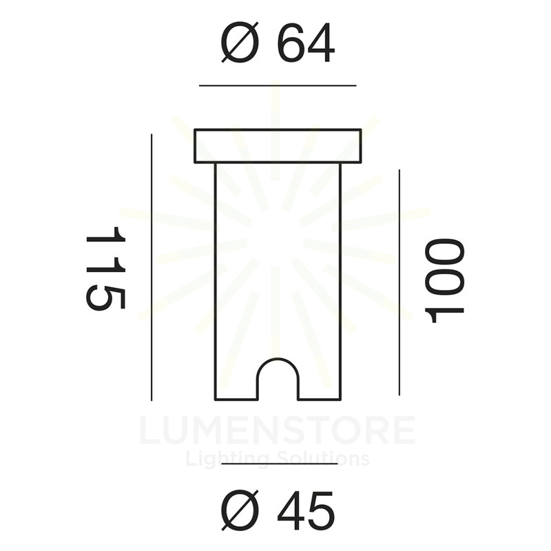 faretto calpestabile shally 1w luce calda 3000k gealed quadrato ip67