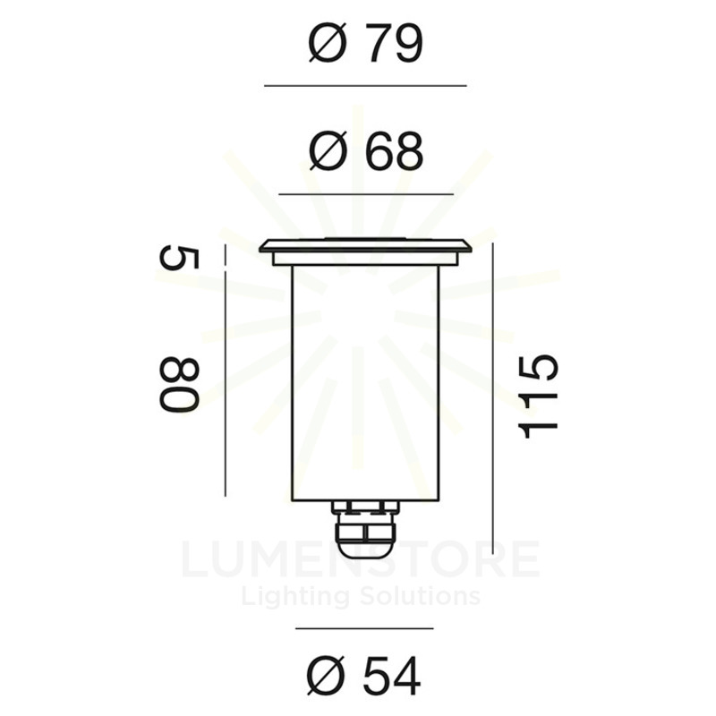 faretto eostre-r 9w luce naturale 4000k gealed ip65 24vdc