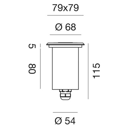 faretto eostre-q 9w luce naturale 4000k gealed ip65 24vdc