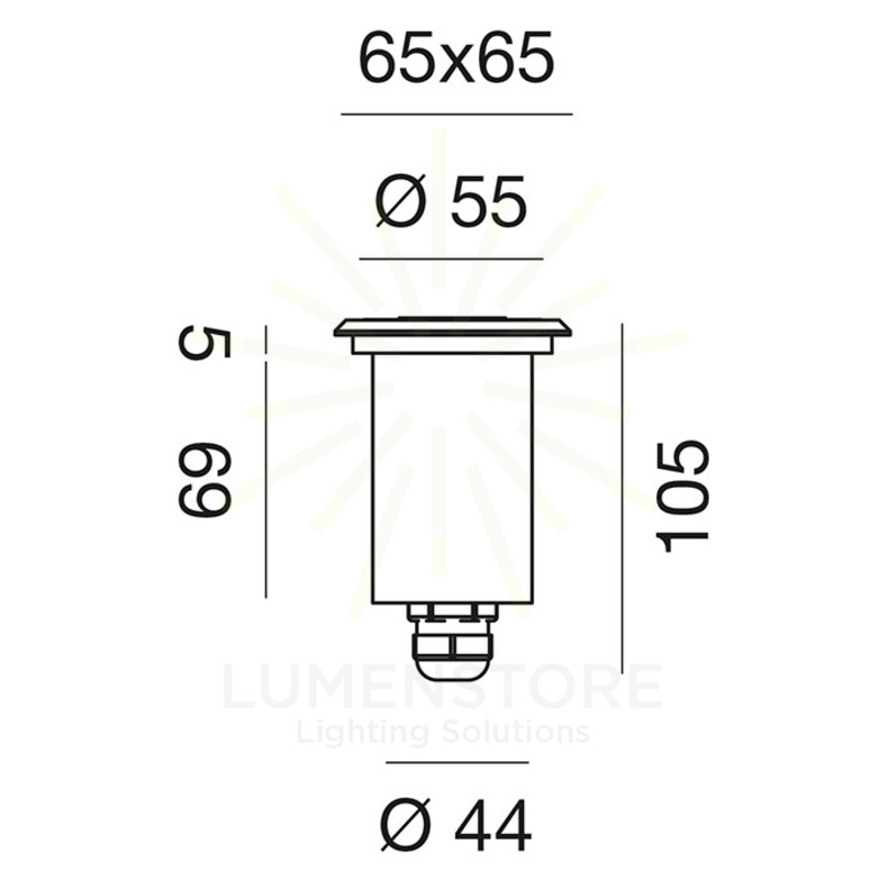 faretto eostre-q 5w luce naturale 4000k gealed ip65 24vdc