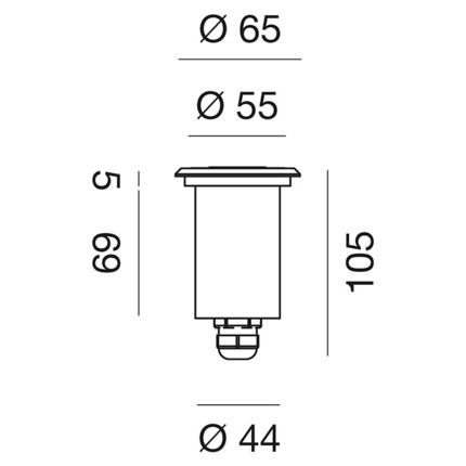 faretto eostre-r 3w luce naturale 4000k gealed ip65 24vdc