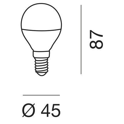 lampadina led gla321n e14 9w luce naturale 4000k gealed box 10 pezzi