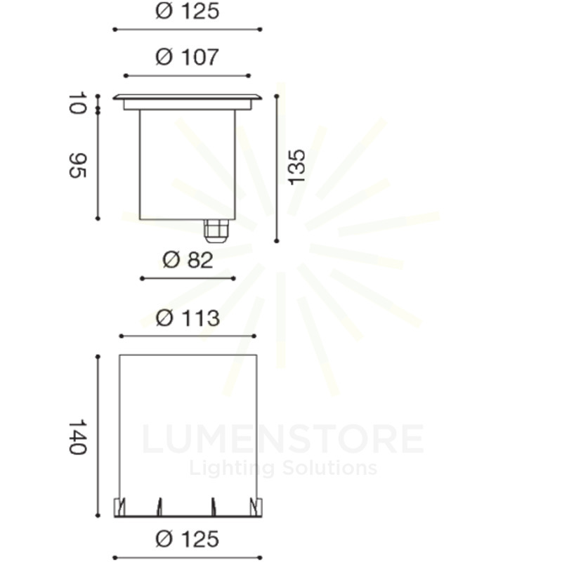 faretto calpestabile borea gu10 gealed tondo ip67 orientabile