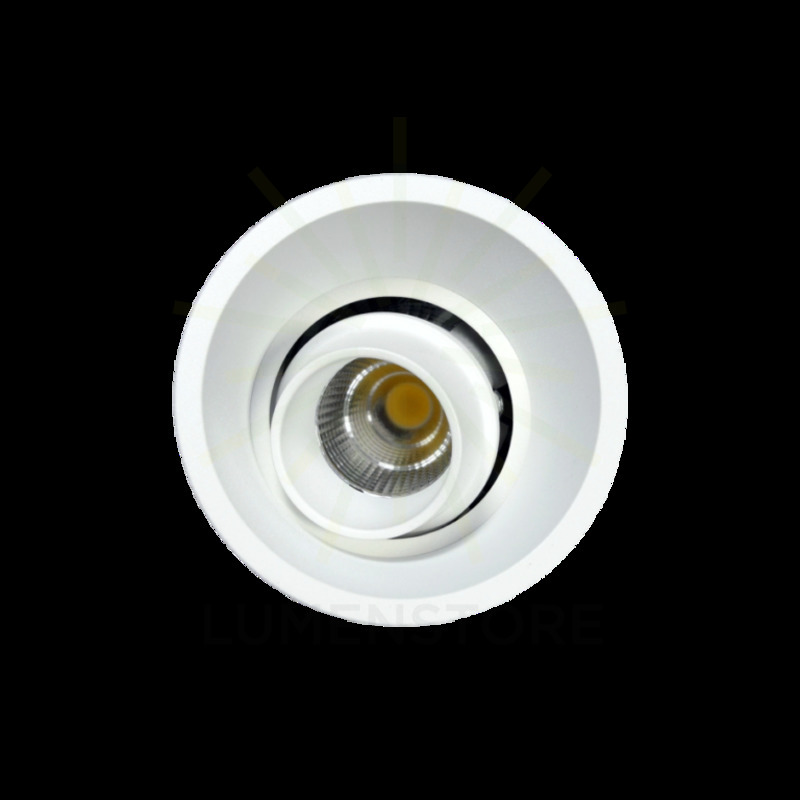 faretto da incasso tao 10w luce calda 3000k beneito faure bianco ip32