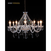 lampadario venezia 12 x e14 cristal luce