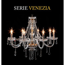 lampadario venezia 8 x e14 cristal luce