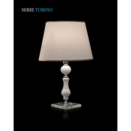 lampada torino e27 cristal luce laccata bianca grande