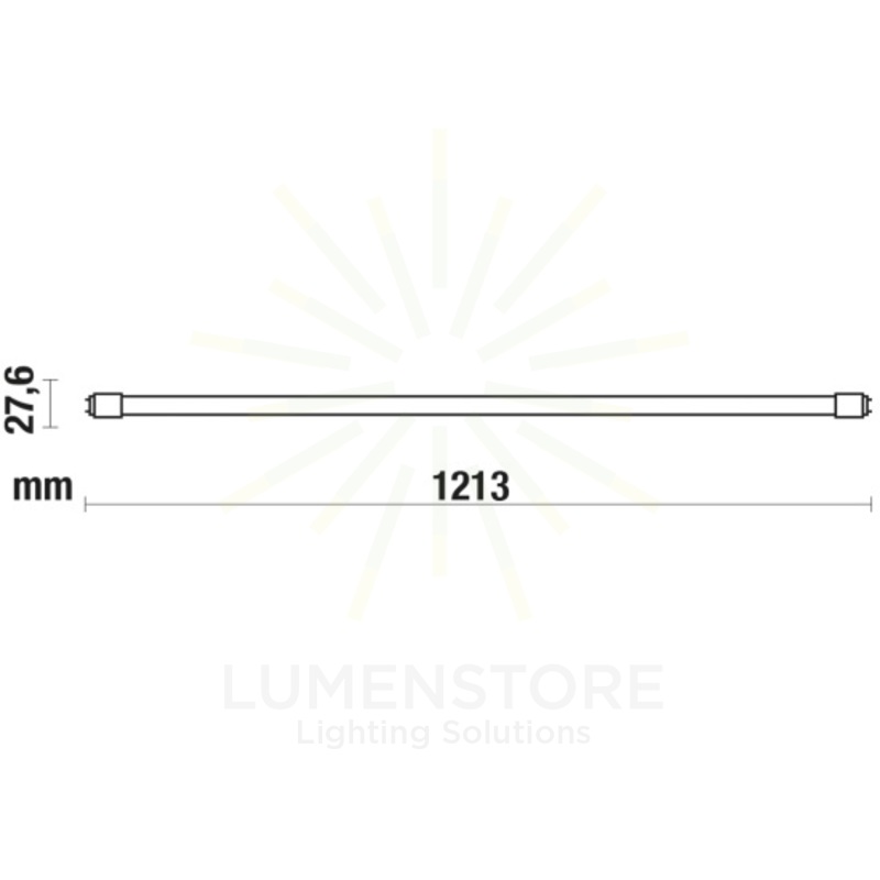 tubo led t8 g13 18w luce naturale 4000k ecoman 120cm 