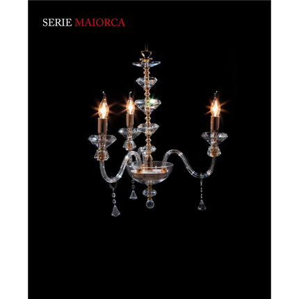 lampadario maiorca 3 x e14 cristal luce