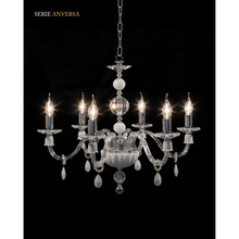 lampadario anversa 6 x e14 cristal luce colorato