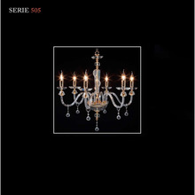 lampadario serie505 6 x e14 cristal luce