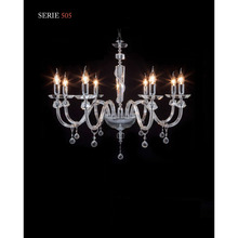 lampadario serie505 8 x e14 cristal luce