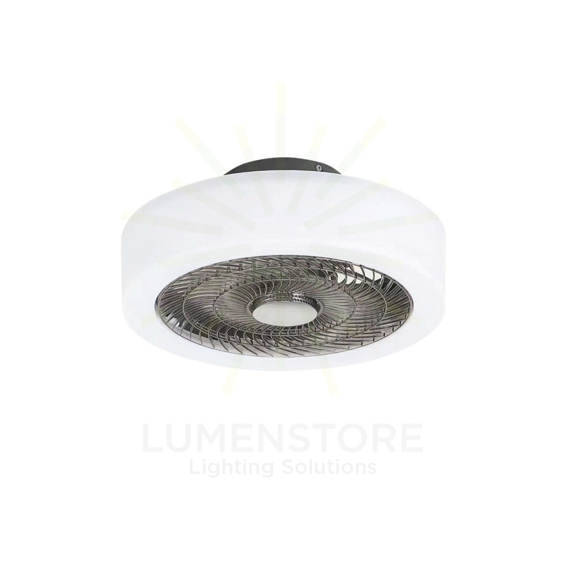 ventilatore led levante 40cm motore 10w, luce 3000k/4000k/6000k 24w acb da soffitto