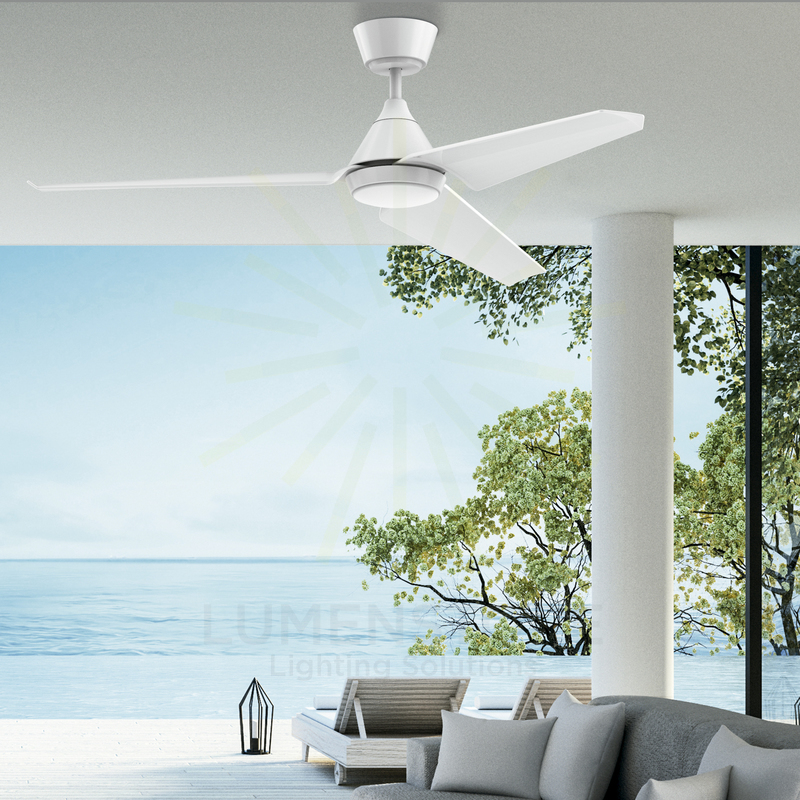 ventilatore led bora 132cm motore 30w da soffitto acb da soffitto ip44