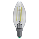 lampadina led candela e14 6w luce fredda 6000k ecoman vetro trasparente