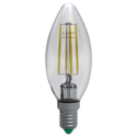 lampadina led candela e14 6w luce naturale 4000k ecoman vetro trasparente